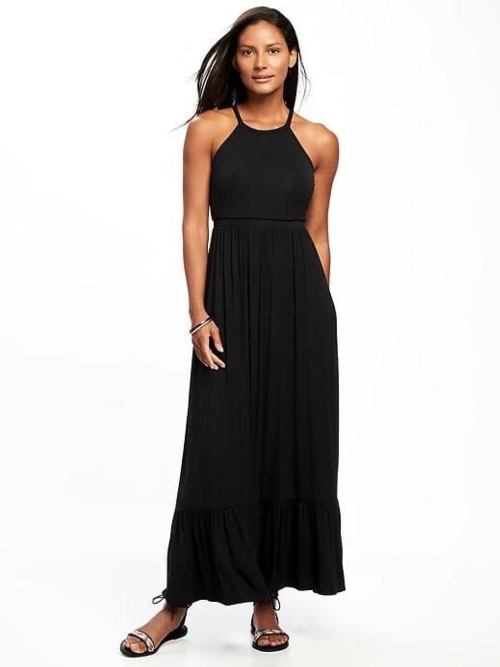 Old Navy Black Halter-Neck Maxi Dress